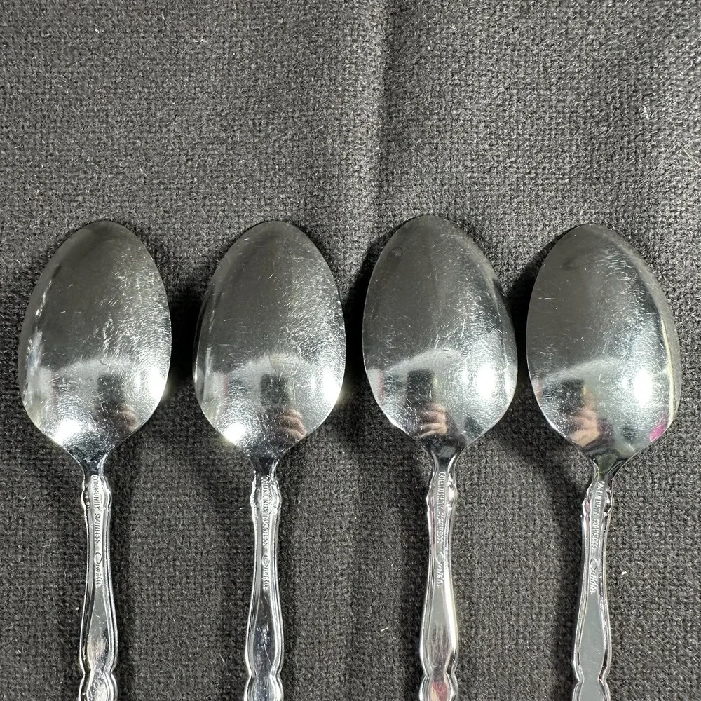 Oneida Satinique 18/8 Stainless Steel Teaspoon (Set of 4)
